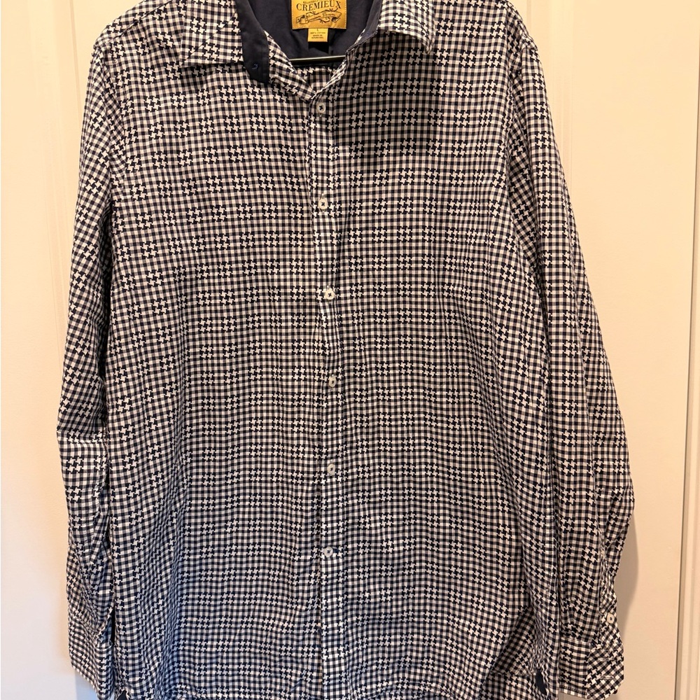 Daniel Cremieux Blue and White Gingham Shirt